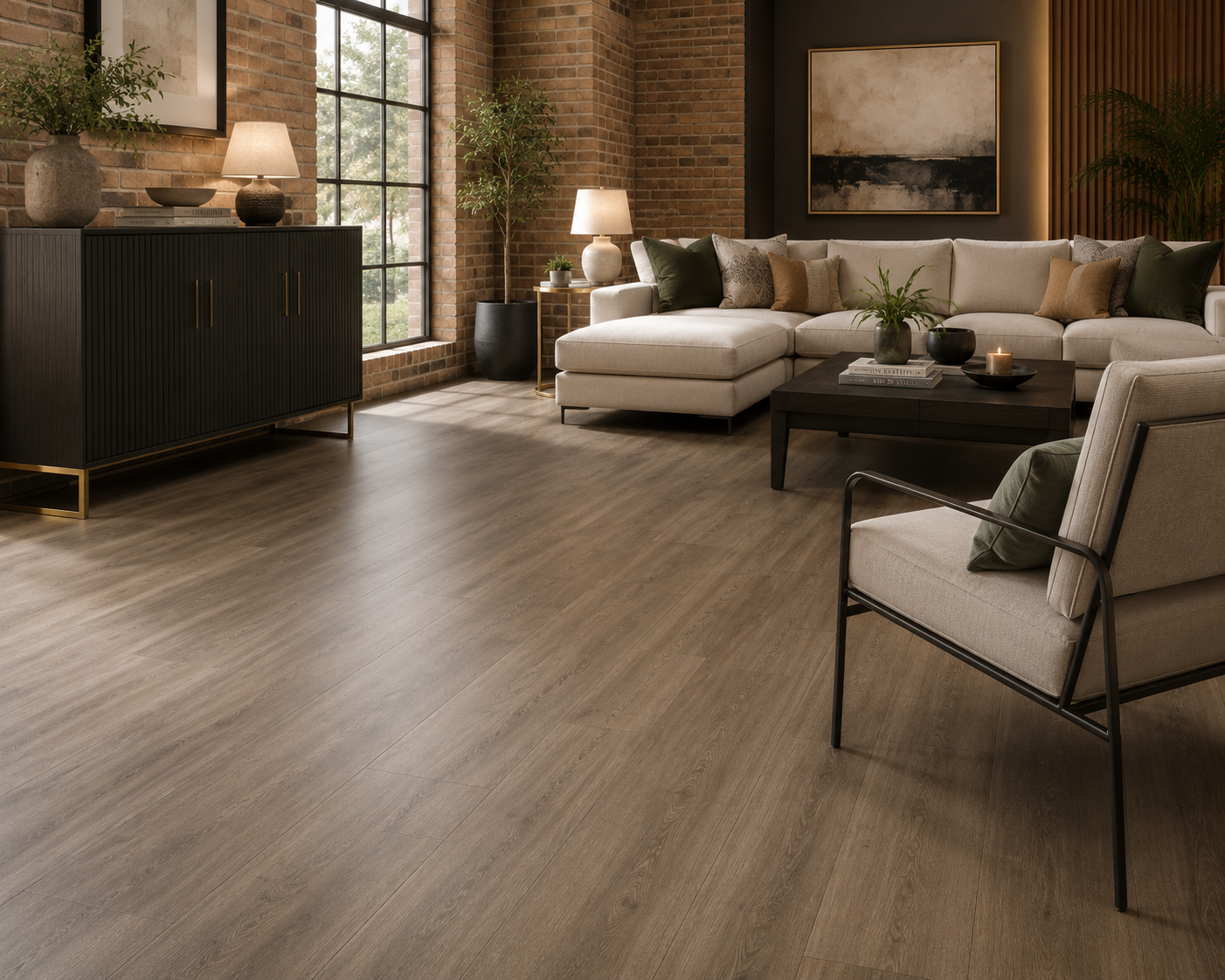 LVT living room installation